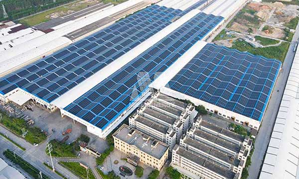 Projekt dachu o mocy 21,5 MW ukończony w Guangdong w Chinach