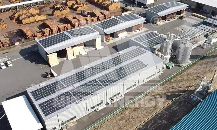 Projekt dachowego systemu fotowoltaicznego o mocy 7,6 MW w Japonii