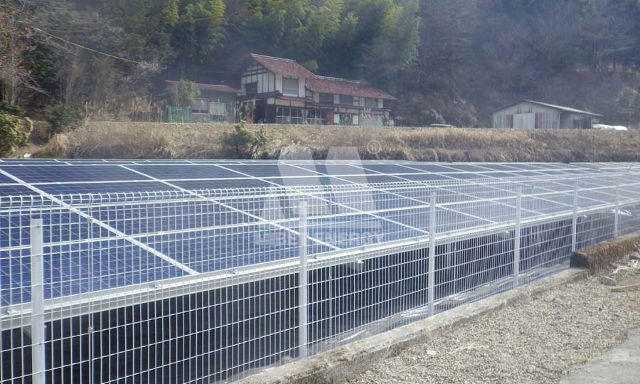 ogrodzenie budowy słonecznej dla parku słonecznego w Japonii